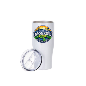 30 oz Tumbler with Shop Monroe First Logo
